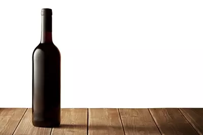 bottle of wine on table