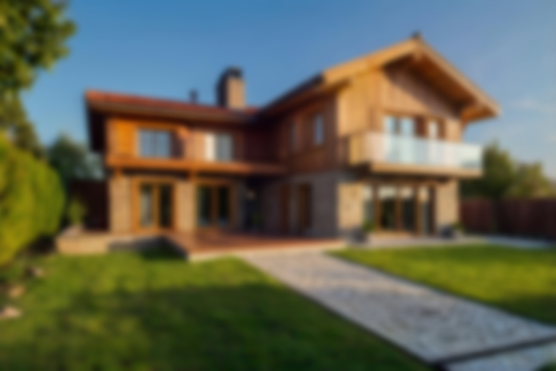 blurred house in background