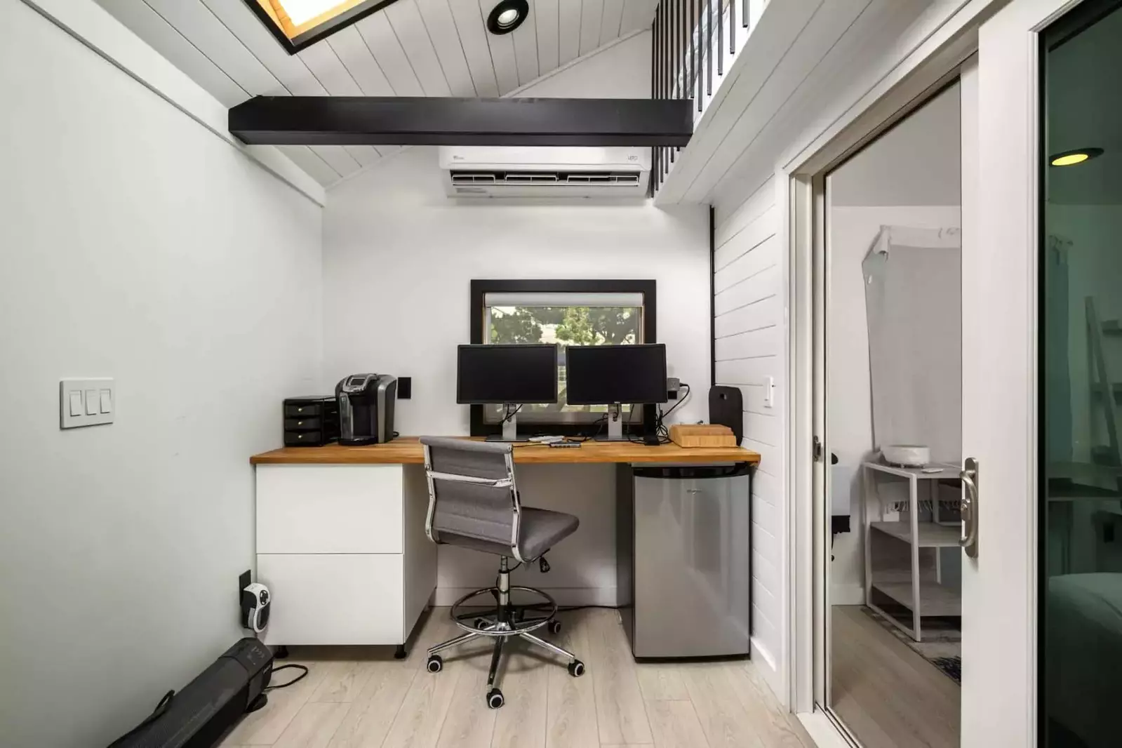 The home office makes for a good location to work from home or on a creative endeavor!