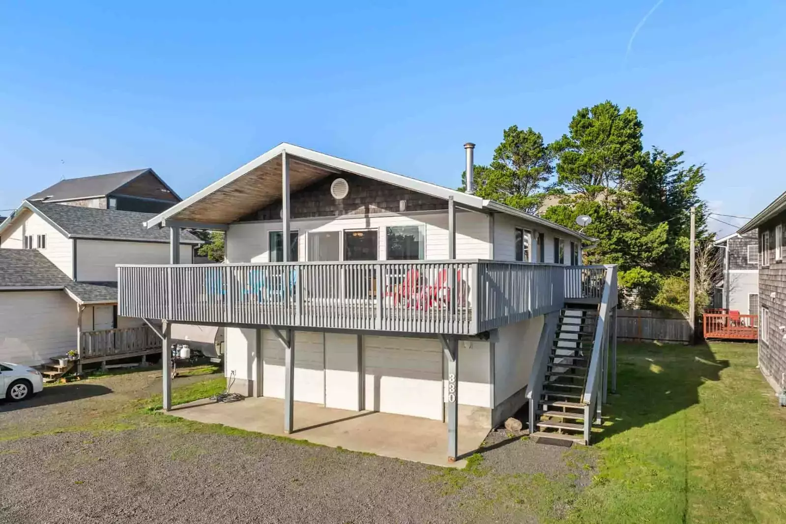 Parking for 2 vehicles in the driveway.
