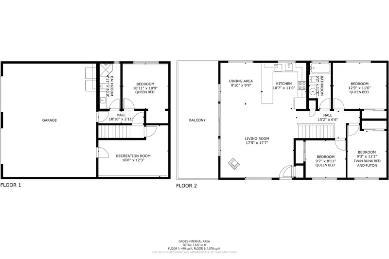 A detailed floor plan of this rental.