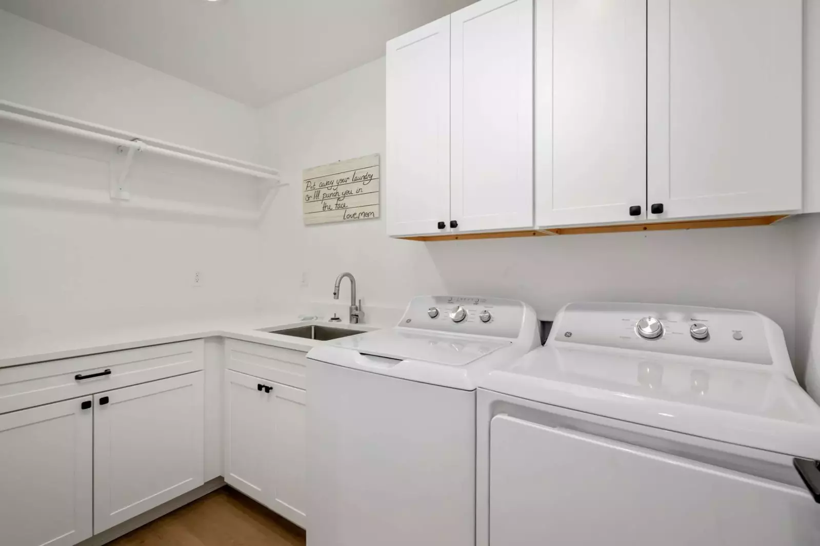 This rental has an up to date washing machine and dryer for guest use.