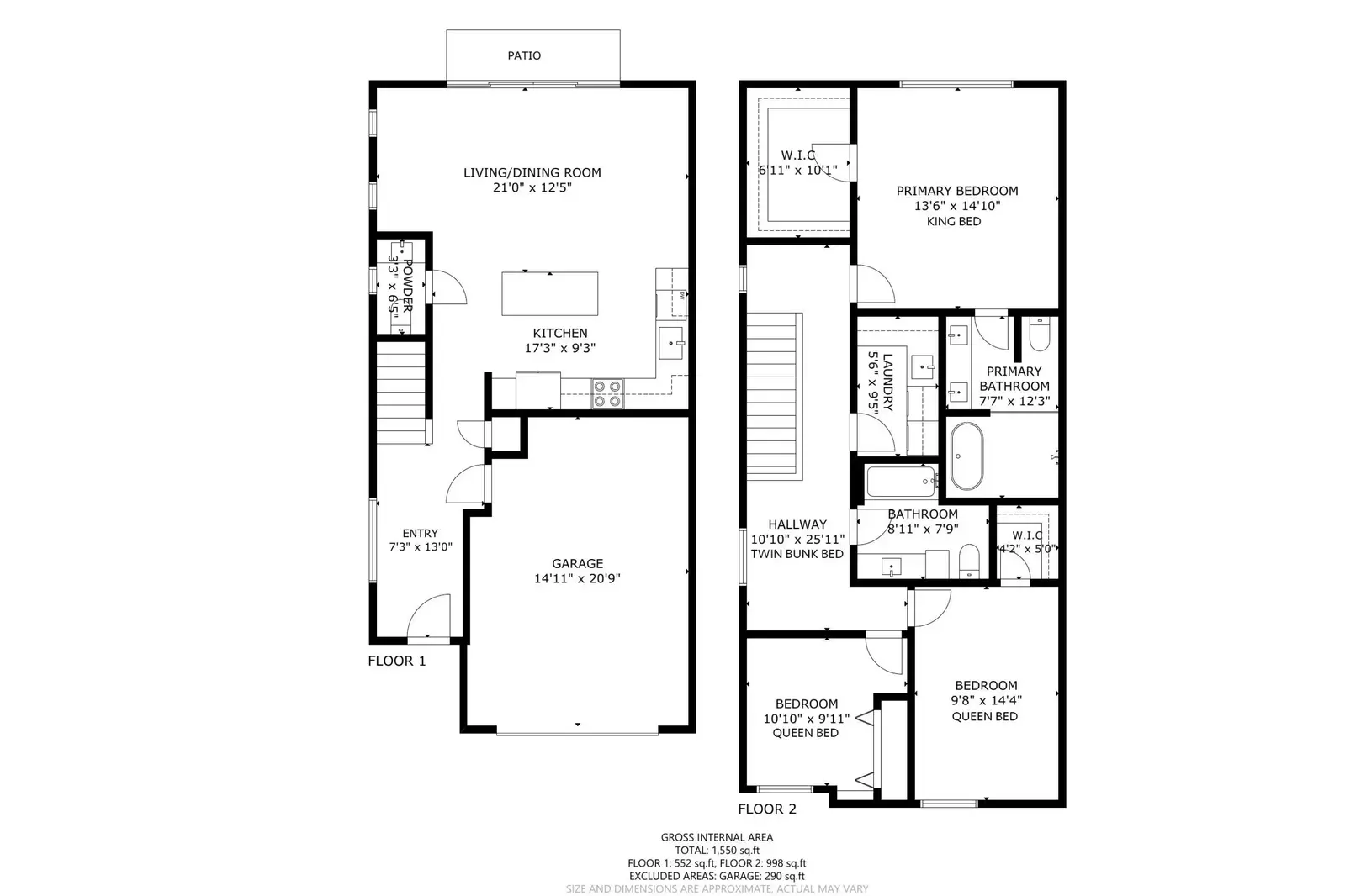 A detailed floor plan of this rental.