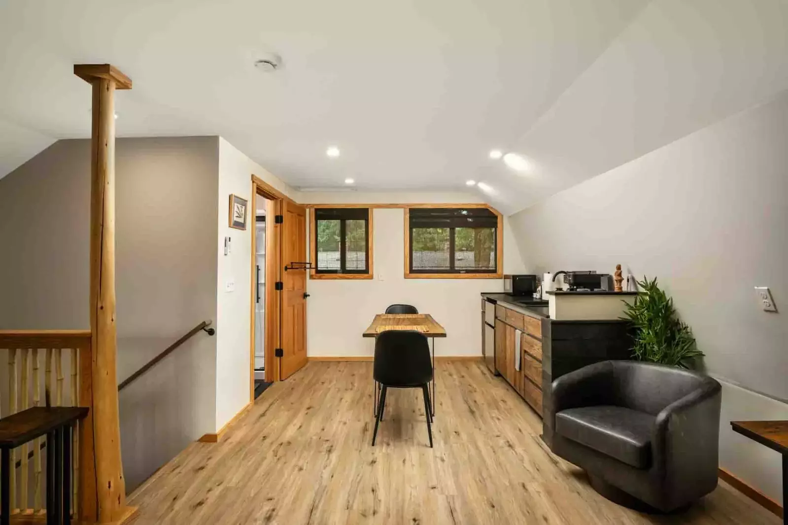 Bamboo Haven has an efficient and well-equipped kitchenette.