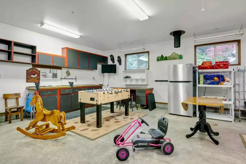 The game room is full of plenty of fun activities and toys.