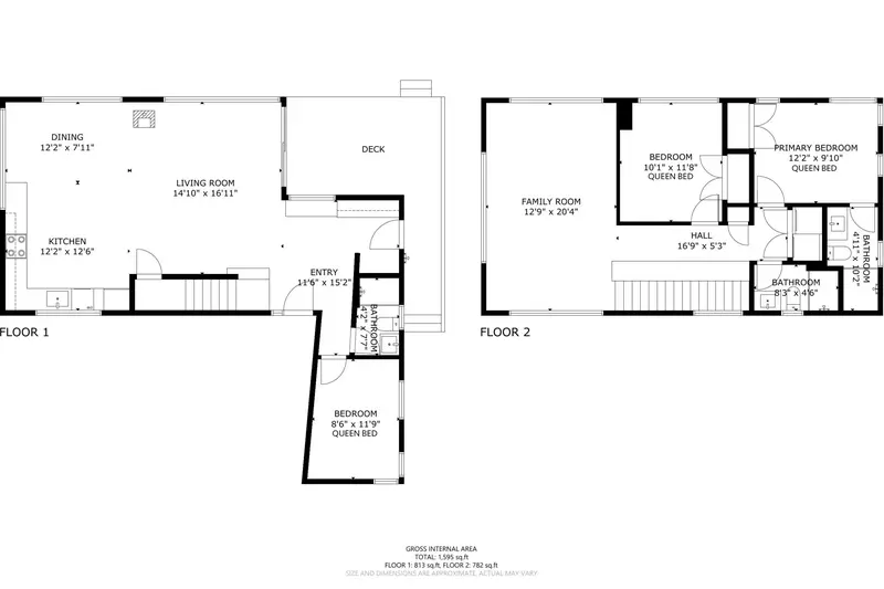 A detailed floor plan of this rental.