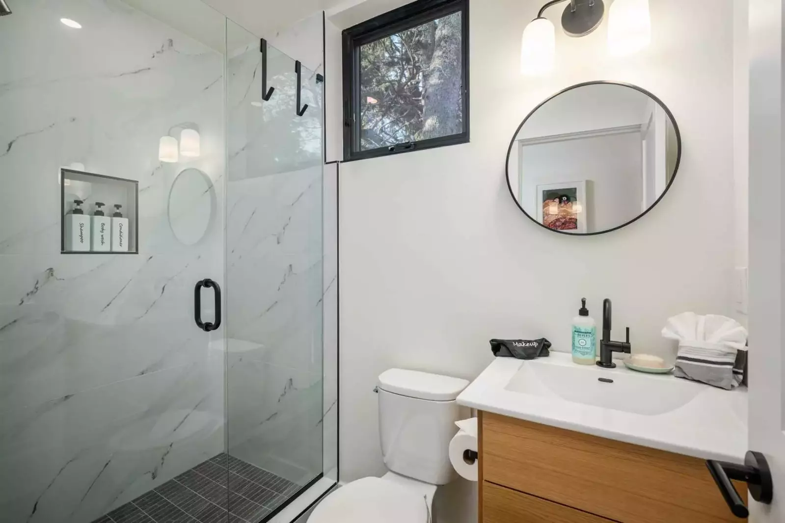 The bathrooms are recently updated, built with care, and have excellent water pressure.