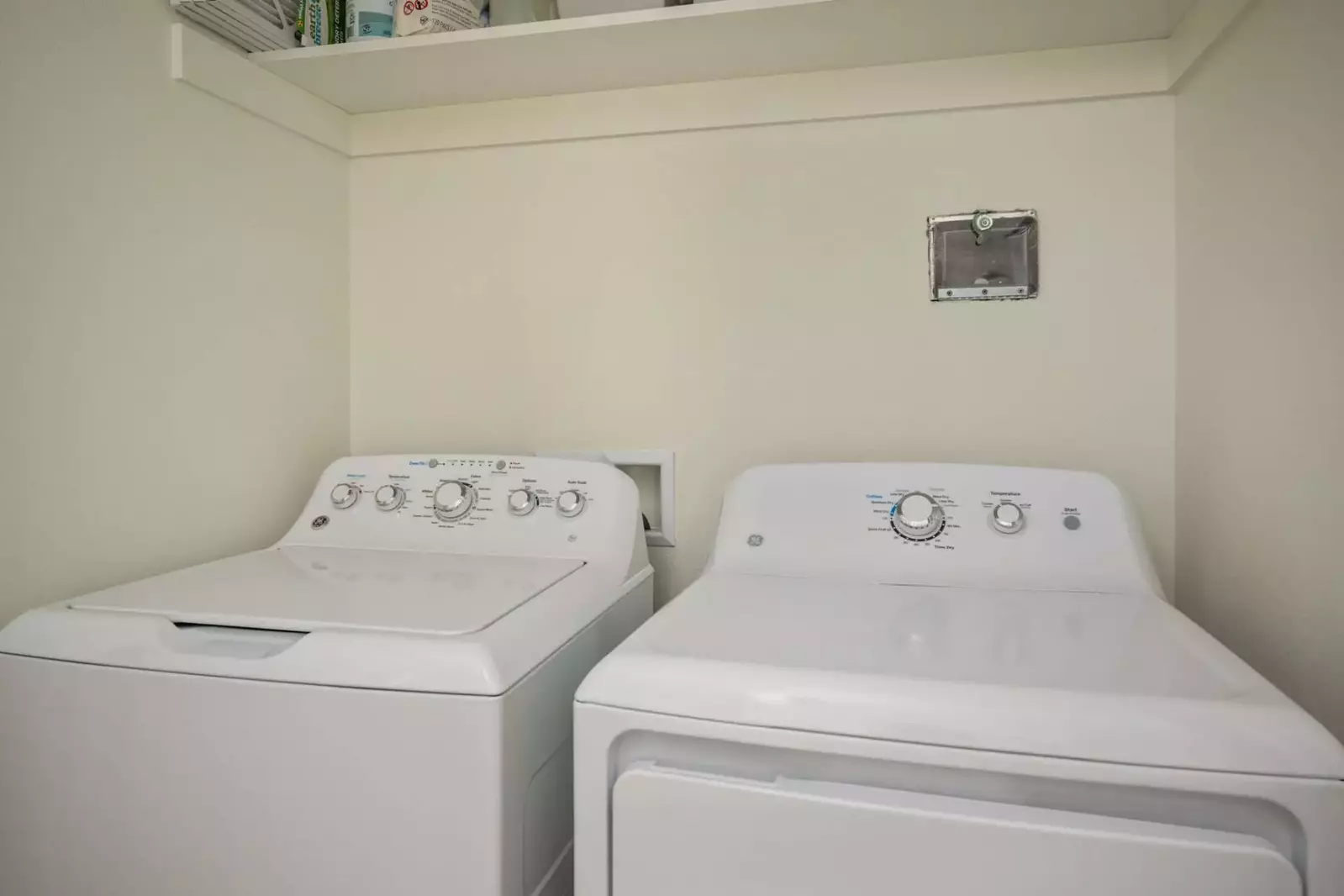 This rental has an up to date washing machine and dryer for guest use.