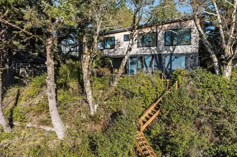 Beach access just outside the rental and down the stairs.