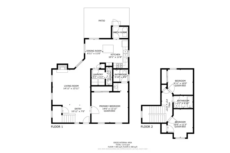 A detailed floor plan of this rental.