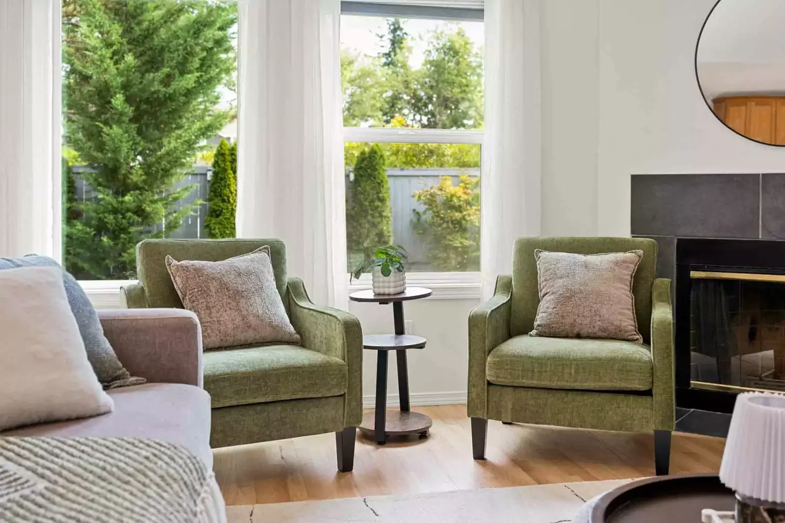 Get cozy in next to a warm fire.