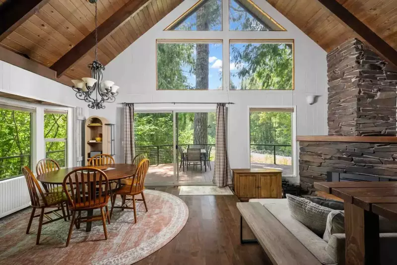 Whispers on the Sandy is in the mountain town of Mt Hood Village.