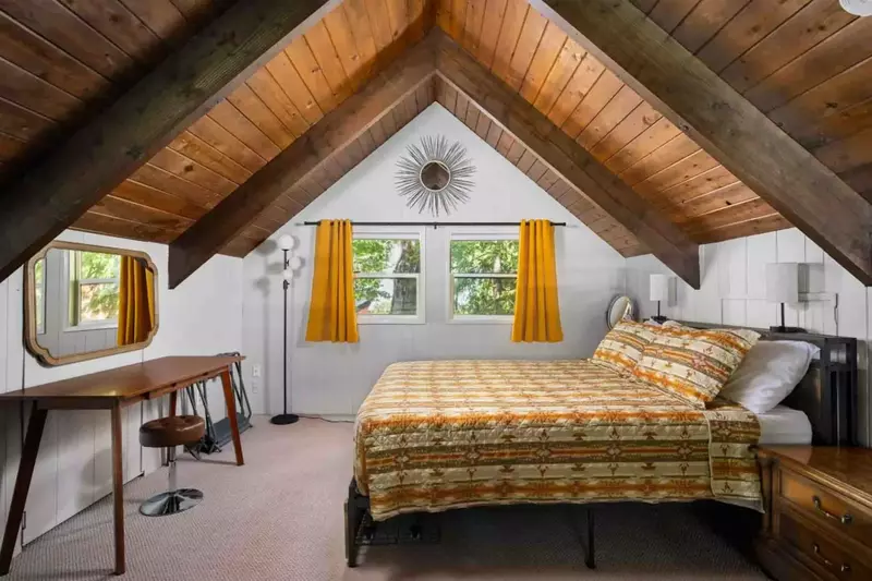 The loft room feels like tree top escape.