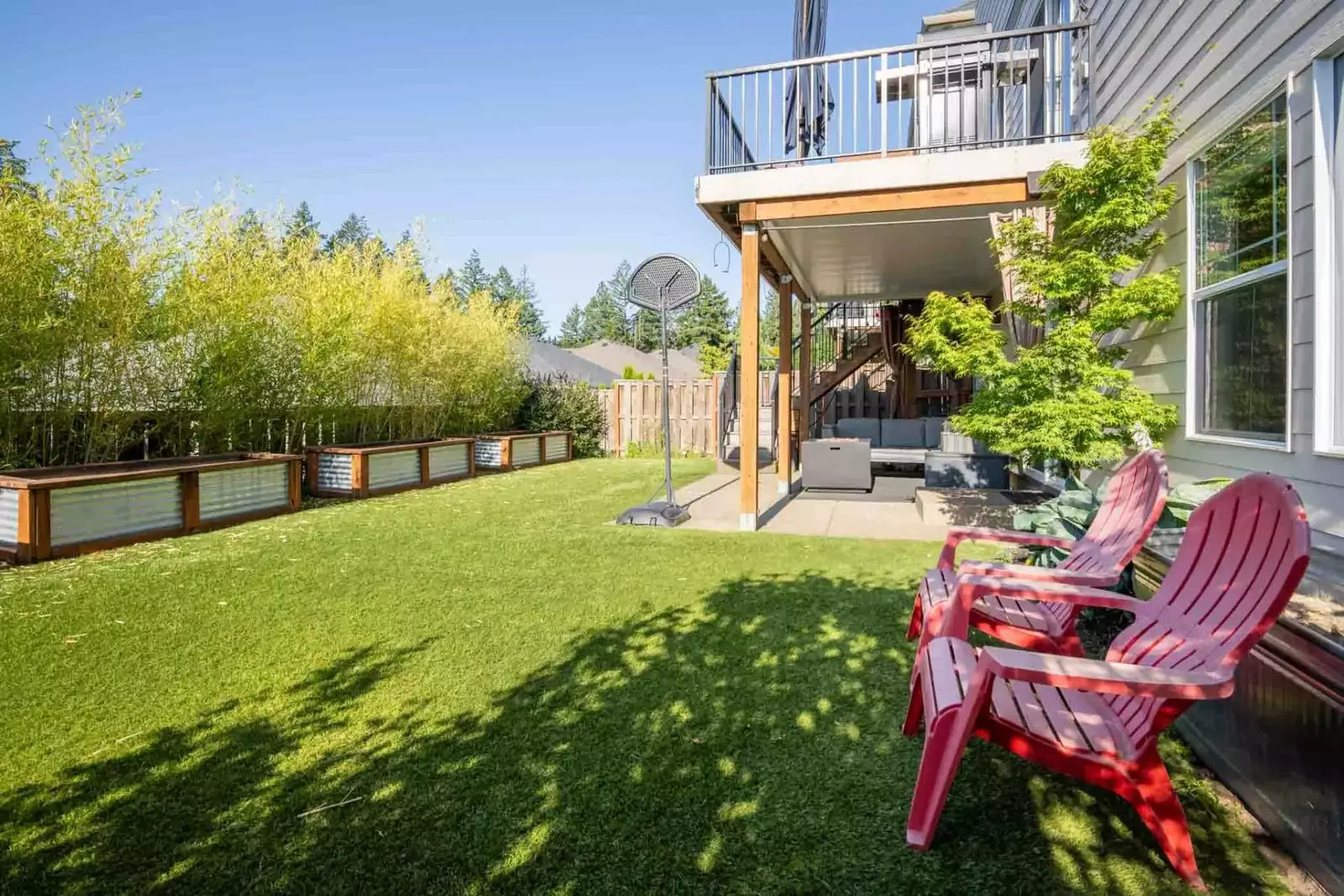 Relax in the spacious yard after a day of Oregon adventures.