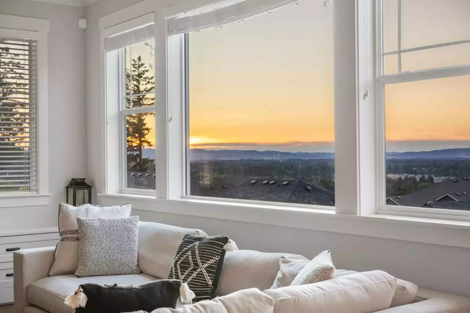 Bask in the stunning views while relaxing in the living room.