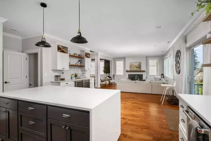 The counters are smooth and spacious.