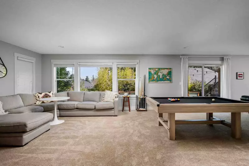 Enjoy a friendly game of billiards in the pool room.