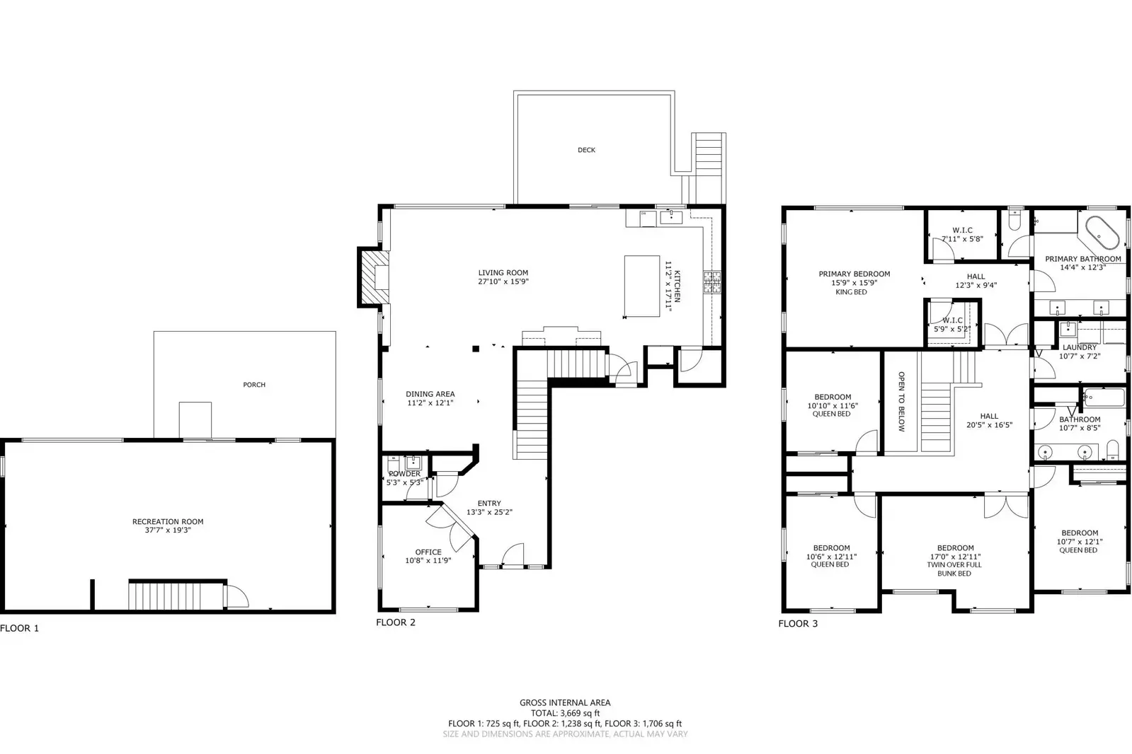 A detailed floor plan of this rental.