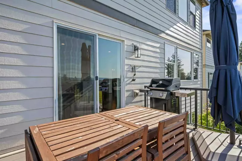 The deck features a bbq and is a great place to hang out.