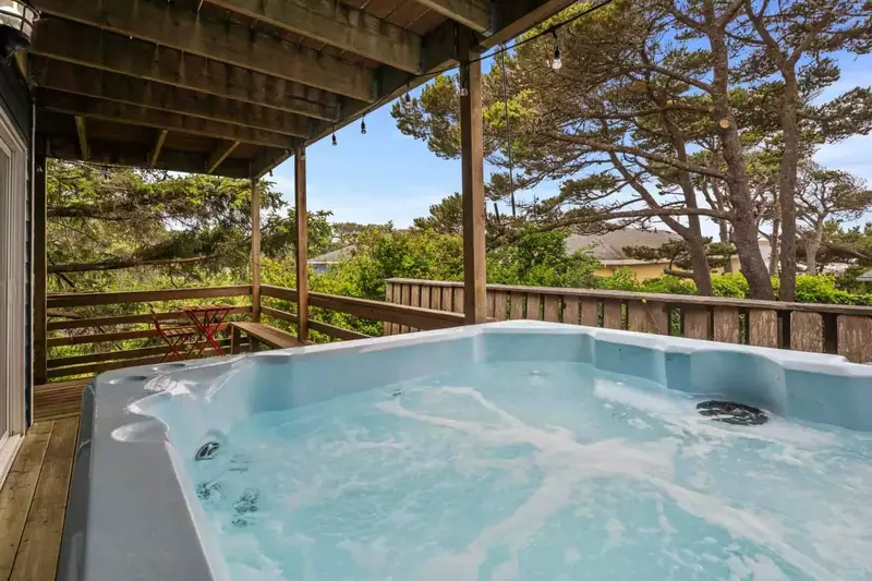The hot tub is a favorite amenity perfect during warm summers and chilly winters.