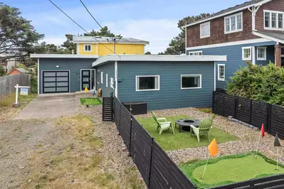 Enjoy a fun game of golf on the putting green.
