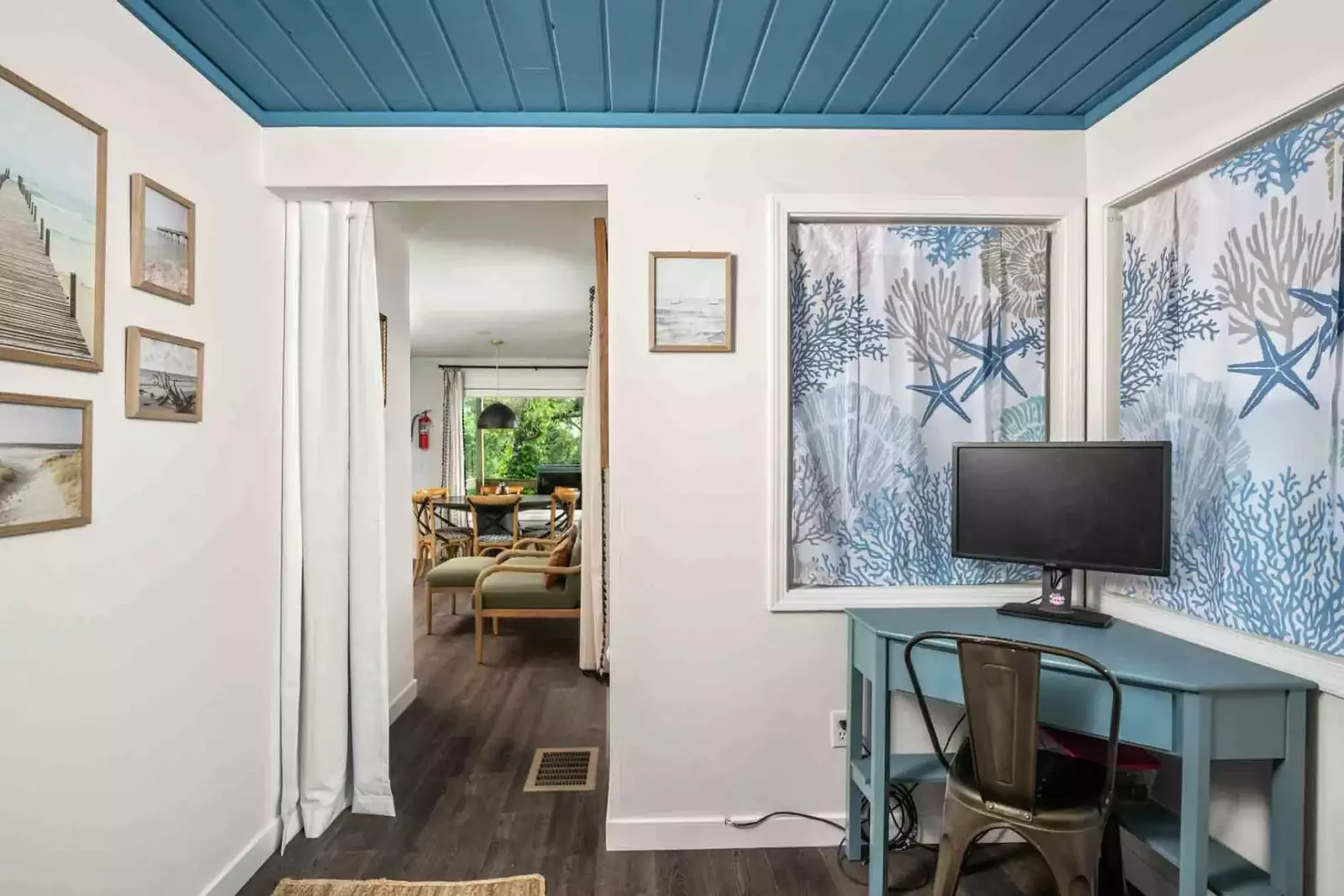 This rental has a home office set up so you can work from home while away from home.