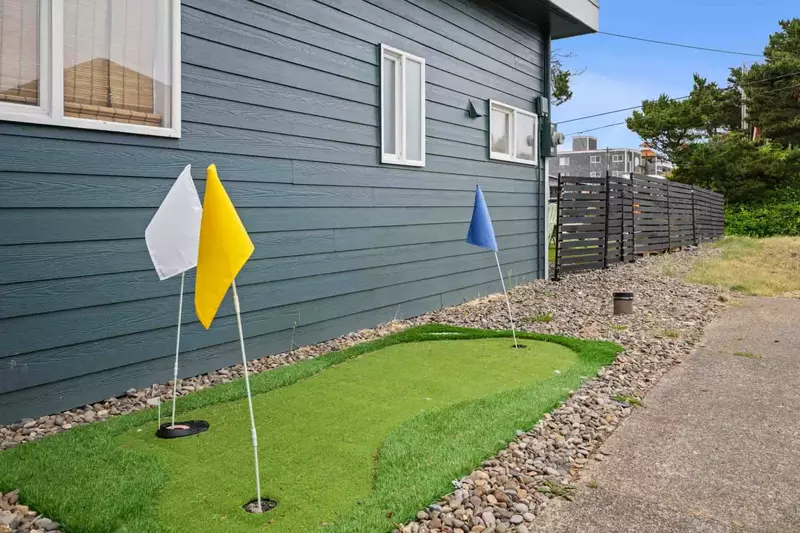 The putting green is a fun new addition to the rental.