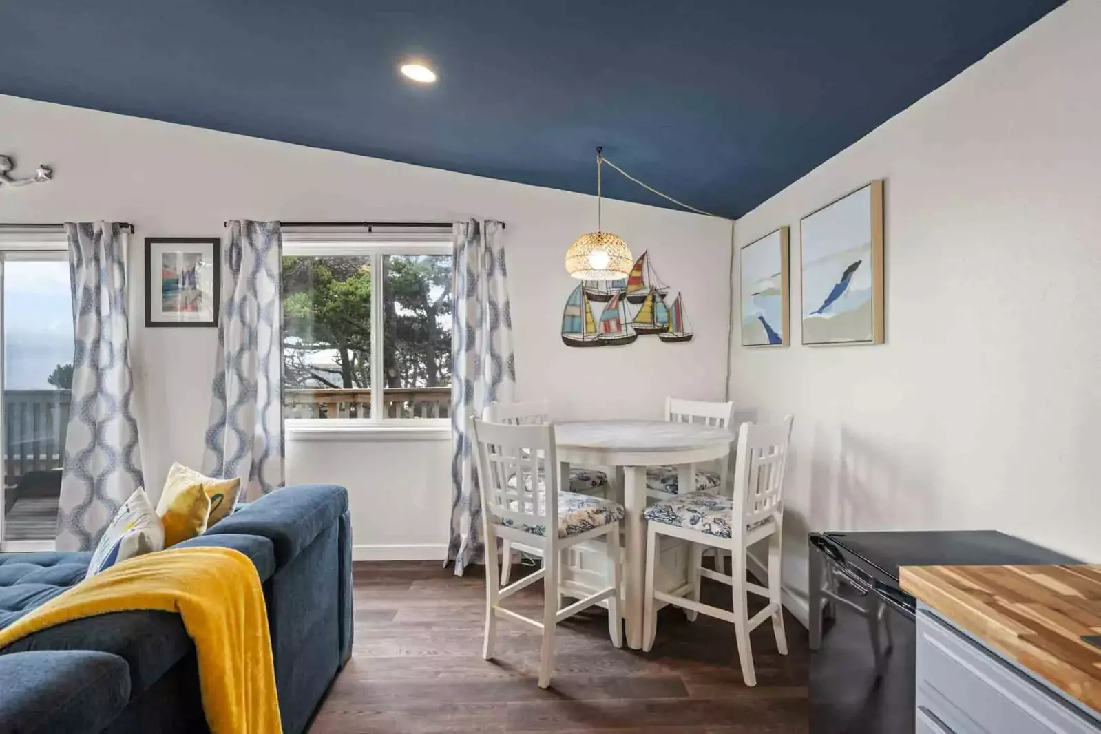 The deck offers nice views and great ocean air!