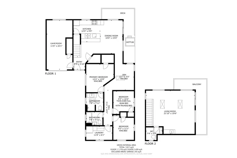 A detailed floor plan of this rental.