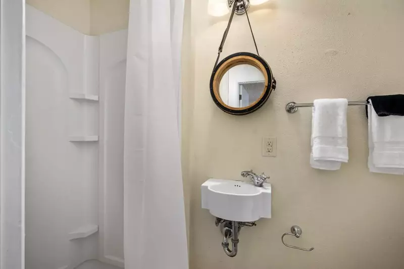 The bathrooms are recently updated and built with care.