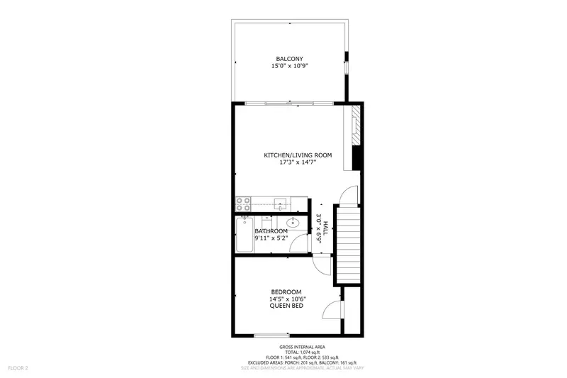 A detailed floor plan of this rental.