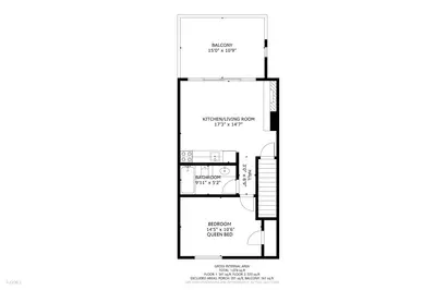 A detailed floor plan of this rental.
