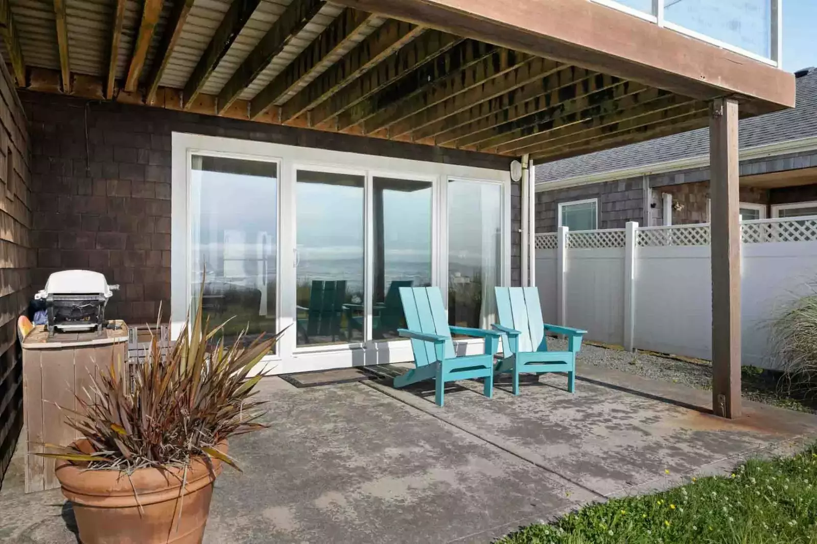 Relax in the patio area and bask in the fresh ocean air.