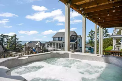 The hot tub is a favorite amenity perfect during warm summers and chilly winters.