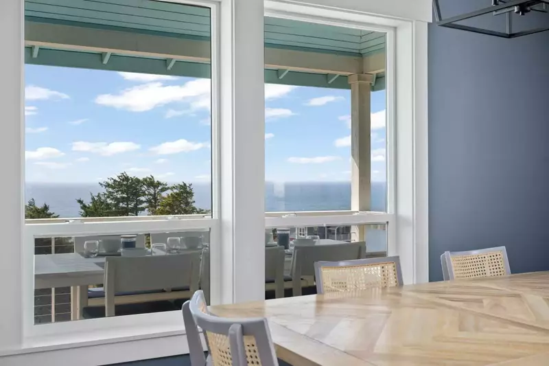 Enjoy meals inside and outside depending on the weather.