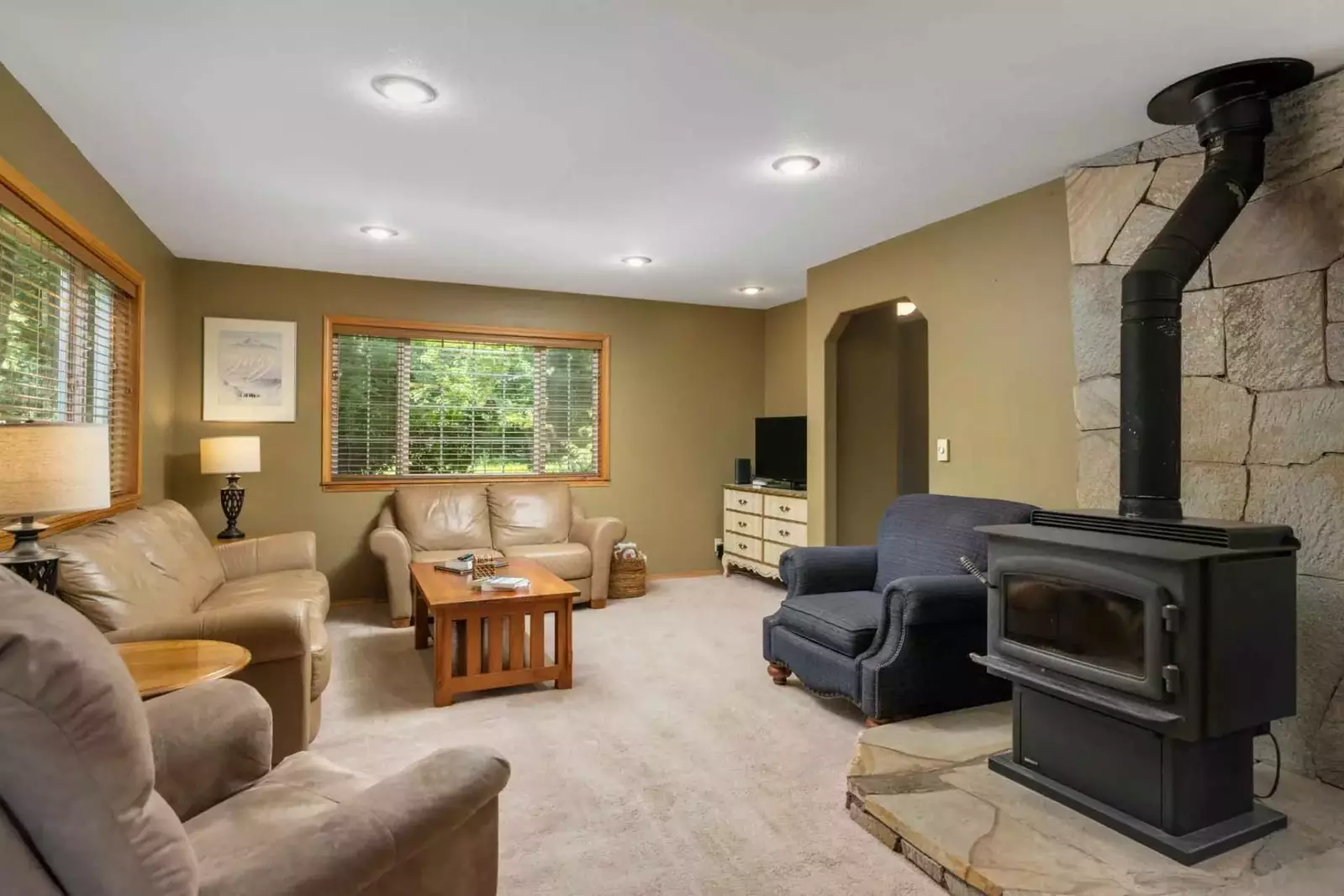 Relax in the cozy living room after a day on the slopes.