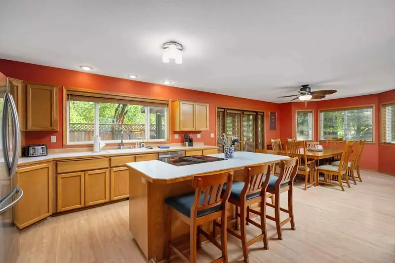 The kitchen is so spacious. Enjoy the room to prepare a feast for the whole family.