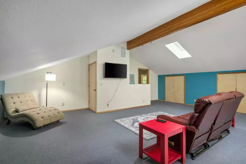 The tv room is a perfect place to relax after a full day of Mt Hood adventures.