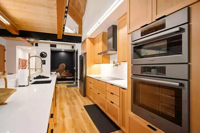 Cook delicious meals for breakfast, lunch, and dinner in this ornate and fully equipped kitchen.