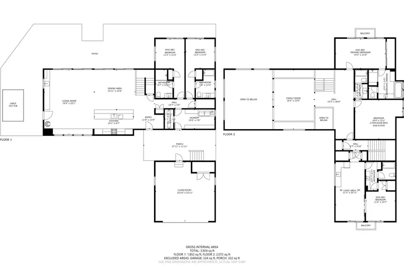 A detailed floor plan of this rental.