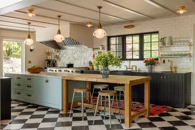 The kitchen is immaculate and fit for a professional.