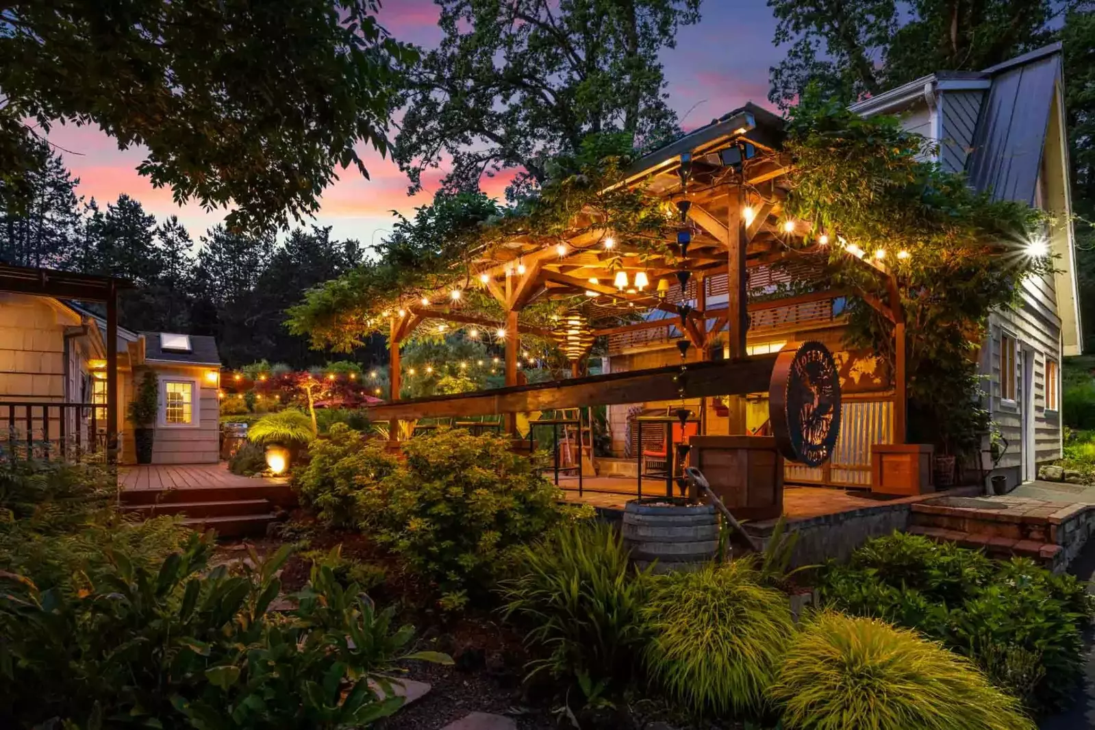 The outside area is a perfect place to spend time with friends and family.