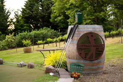 Test your swing on the putting green.