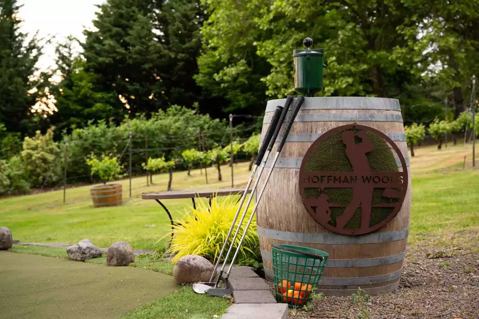 Test your swing on the putting green.