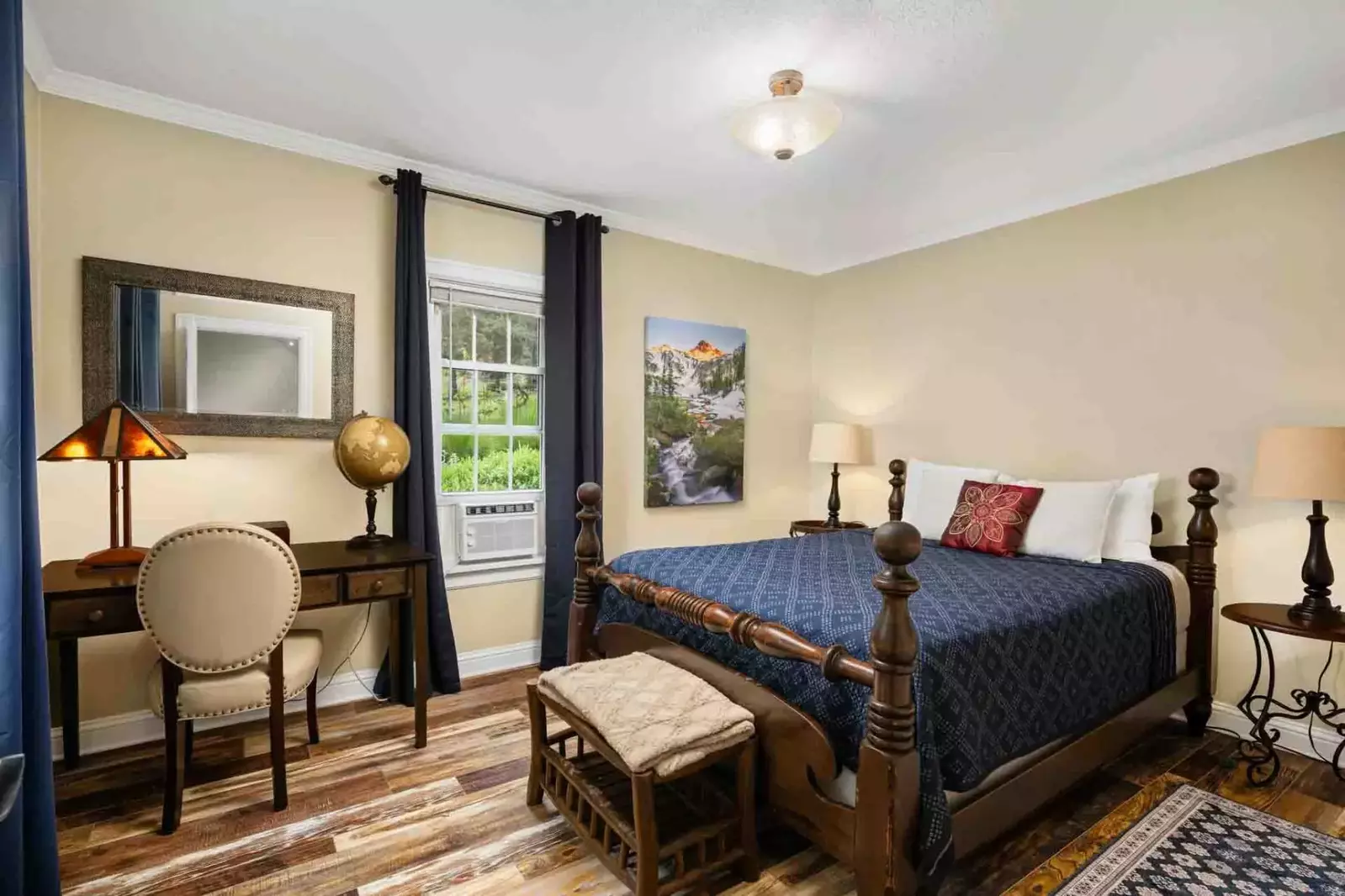 This bedroom can also serve as a home office.