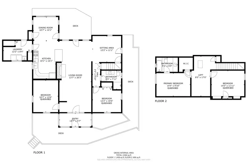 A detailed floor plan of this rental.
