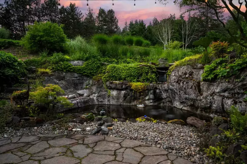 A tranquil water feature.