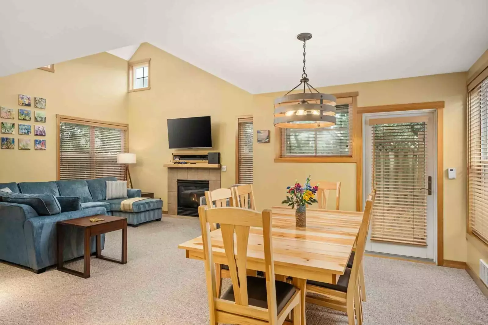 The living room is open, inviting, and relaxing.