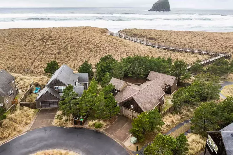 The beach is right past the dunes!