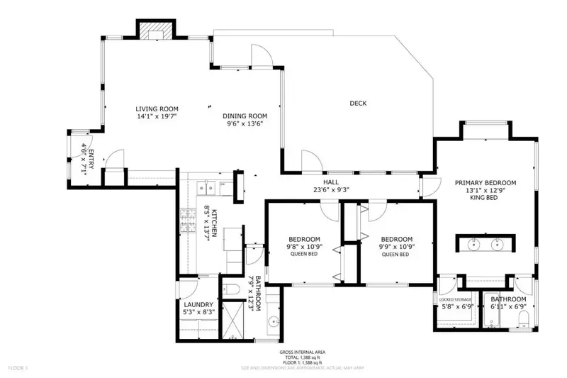 A detailed floor plan of this rental.